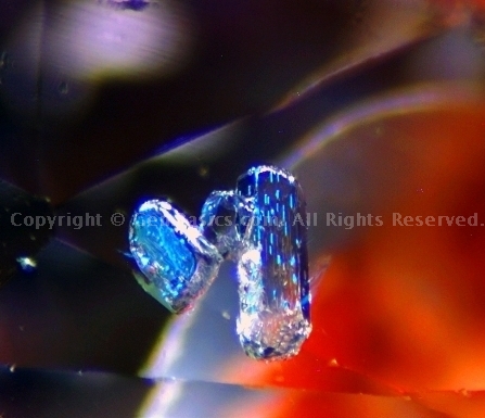 Apatite inclusions in Madagascan sapphire